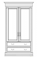 Шкаф 2-х дверный c ящиками арт. Ш-022