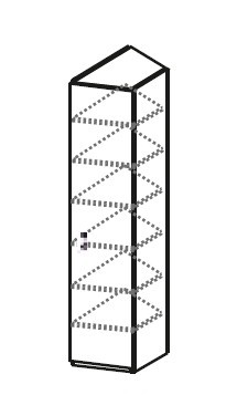 Шкаф скошенный правый арт.7011 c укомплектованным фасадом (леванте)