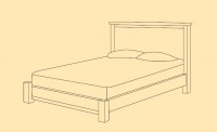 Кровать без изножья 90х200
