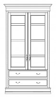 Шкаф книжный (витрина) арт. Ш-027
