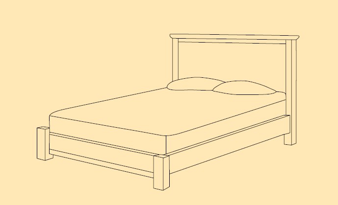 Кровать без изножья 140х200